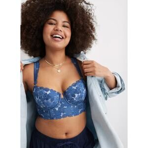 Aerie Show Off Real Lace Balconette Bra 32D NWT